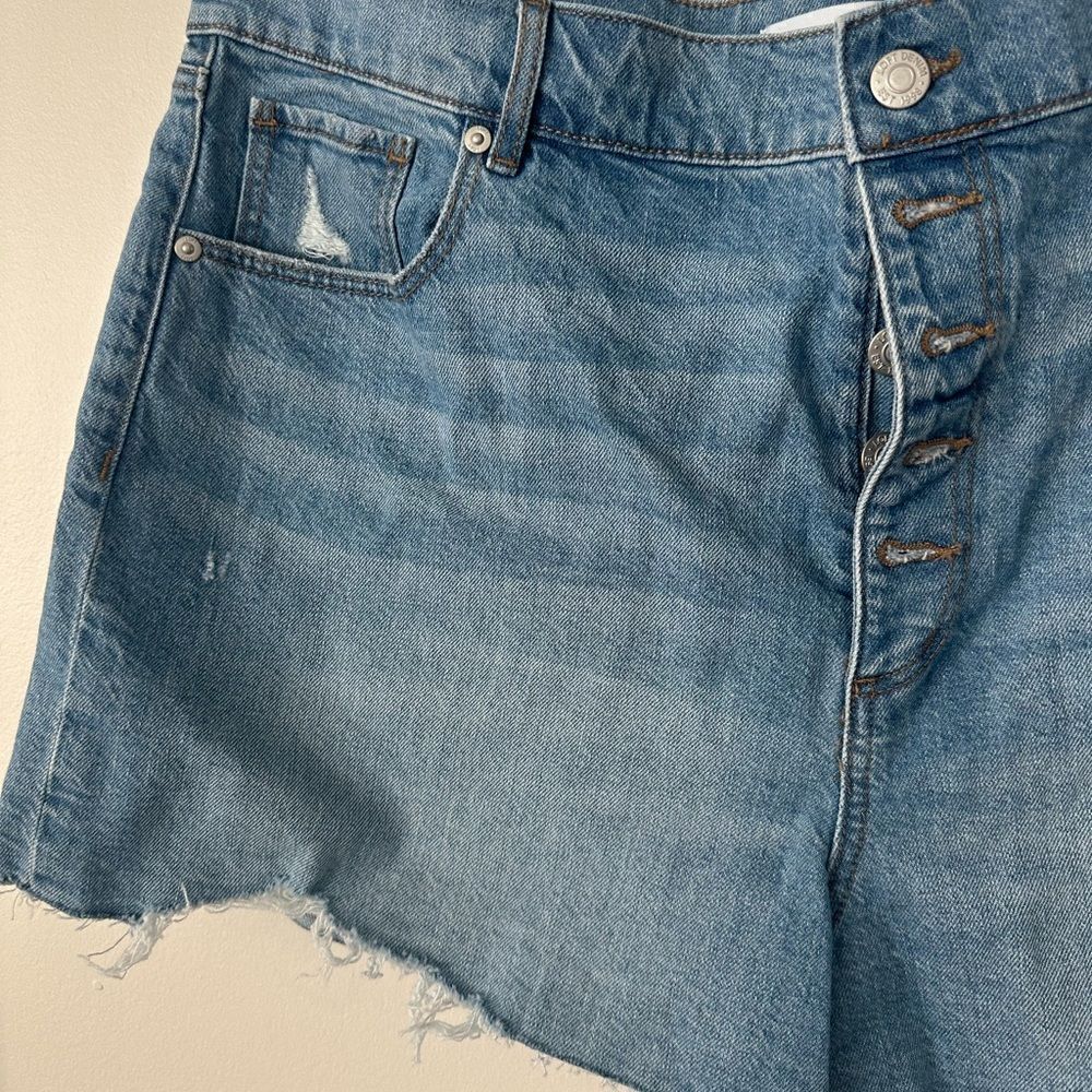 Loft High Rise Cut Off denim Shorts 33 - Picture 2 of 5
